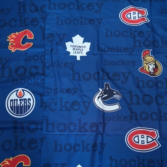 NHL hockey curtain panels, Set of 2, hockey decor theme - Picture 2 of 5